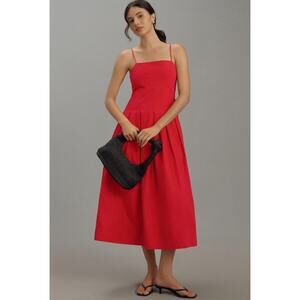 Damson Madder Iris Bow Midi Dress Size 10